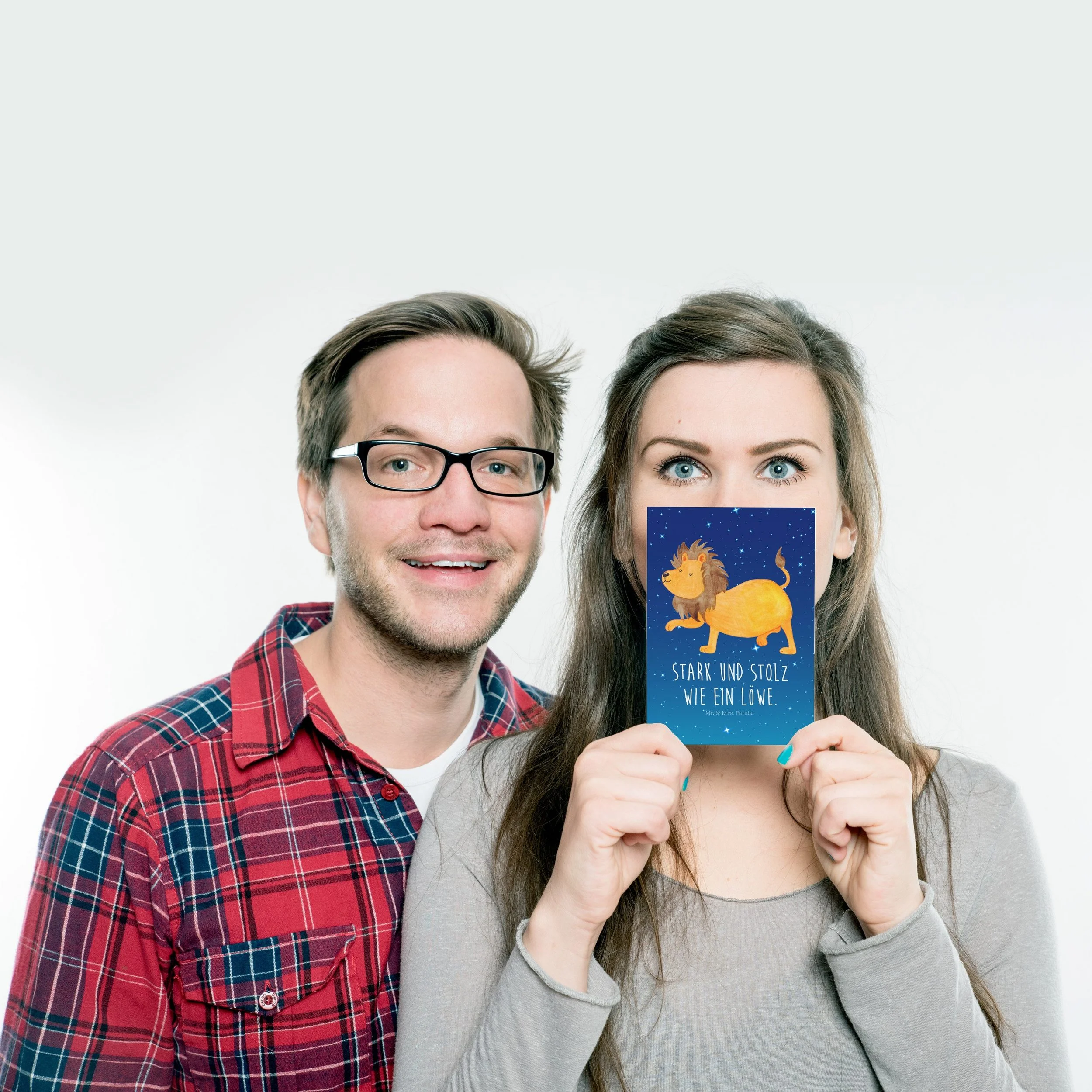 MR. & MRS. PANDA – Postkarte Sternzeichen „Löwe“